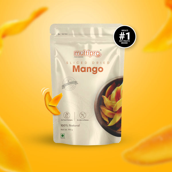 Multipro Sliced Dried Mango | 100% Natural | No-Touch Packaging | 150g
