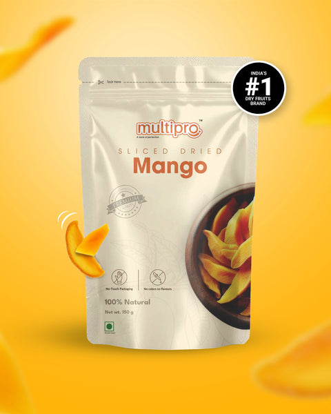 Multipro Sliced Dried Mango | 100% Natural | No-Touch Packaging | 150g