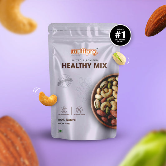 Multipro Salted & Roasted Healthy Mix | 100% Natural | Premium Quality | No-Touch Packaging | 200g