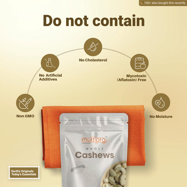 Multipro Almonds & Cashews Combo | 100% Natural | Premium Quality | No-Touch Packaging | 2 x 200g Packs