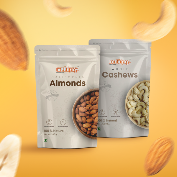 Multipro Almonds & Cashews Combo | 100% Natural | Premium Quality