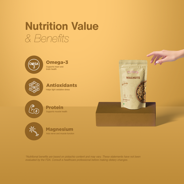 Walnuts | Premium Whole Kernels | 100% Natural | No-Touch Packaging | 200g