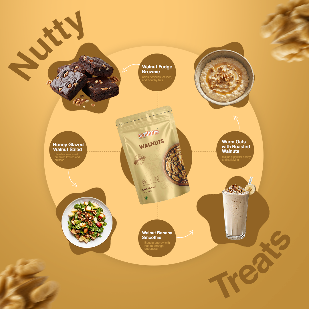 Walnuts | Premium Whole Kernels | 100% Natural | No-Touch Packaging | 200g