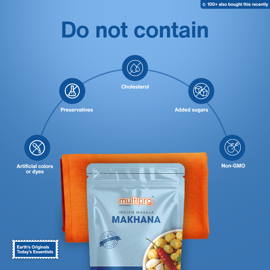 Indian Masala Makhana | Desi Flavors | Oven Roasted | No-Touch Packaging | 70g